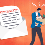 wrongful termination- man with box and termination letter
