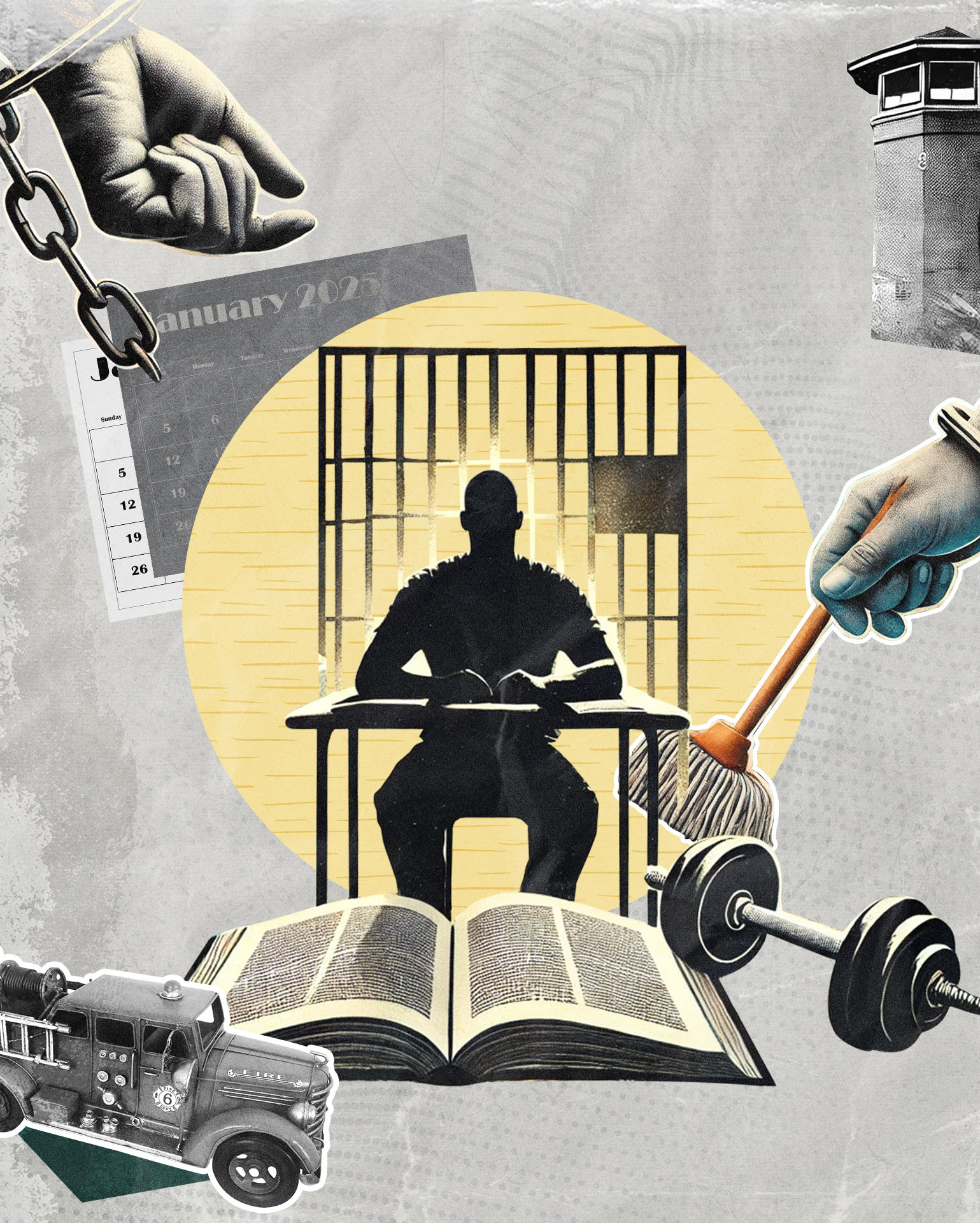 Prop 8 Inmates' rights. person sitting in jail cell