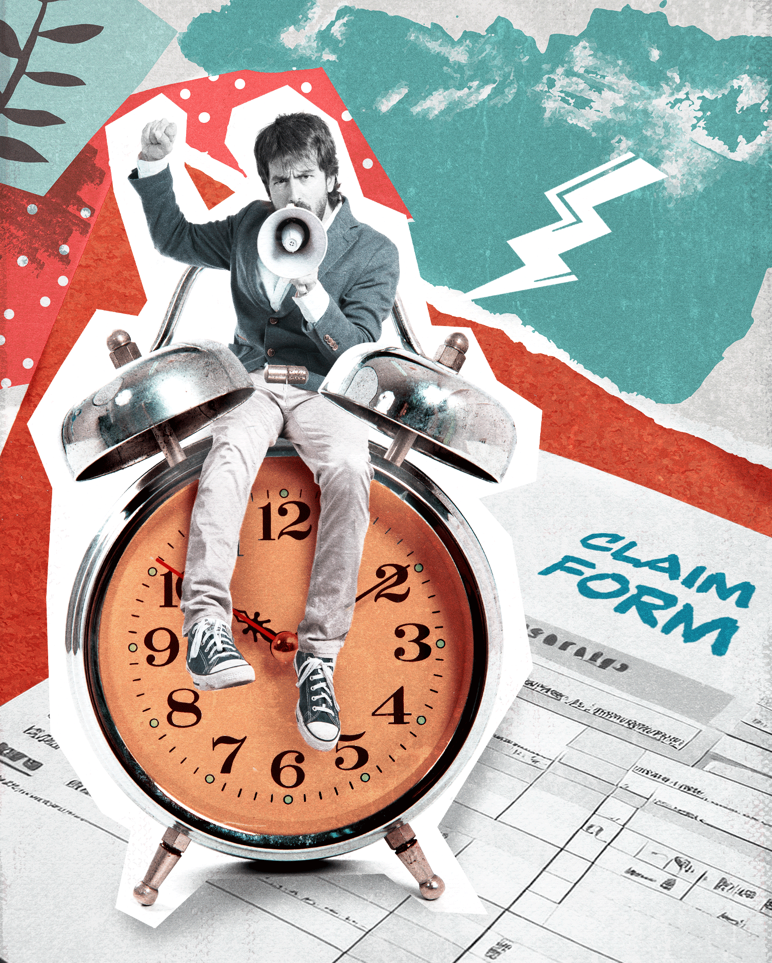 Statute of Limitations Man sitting on clock