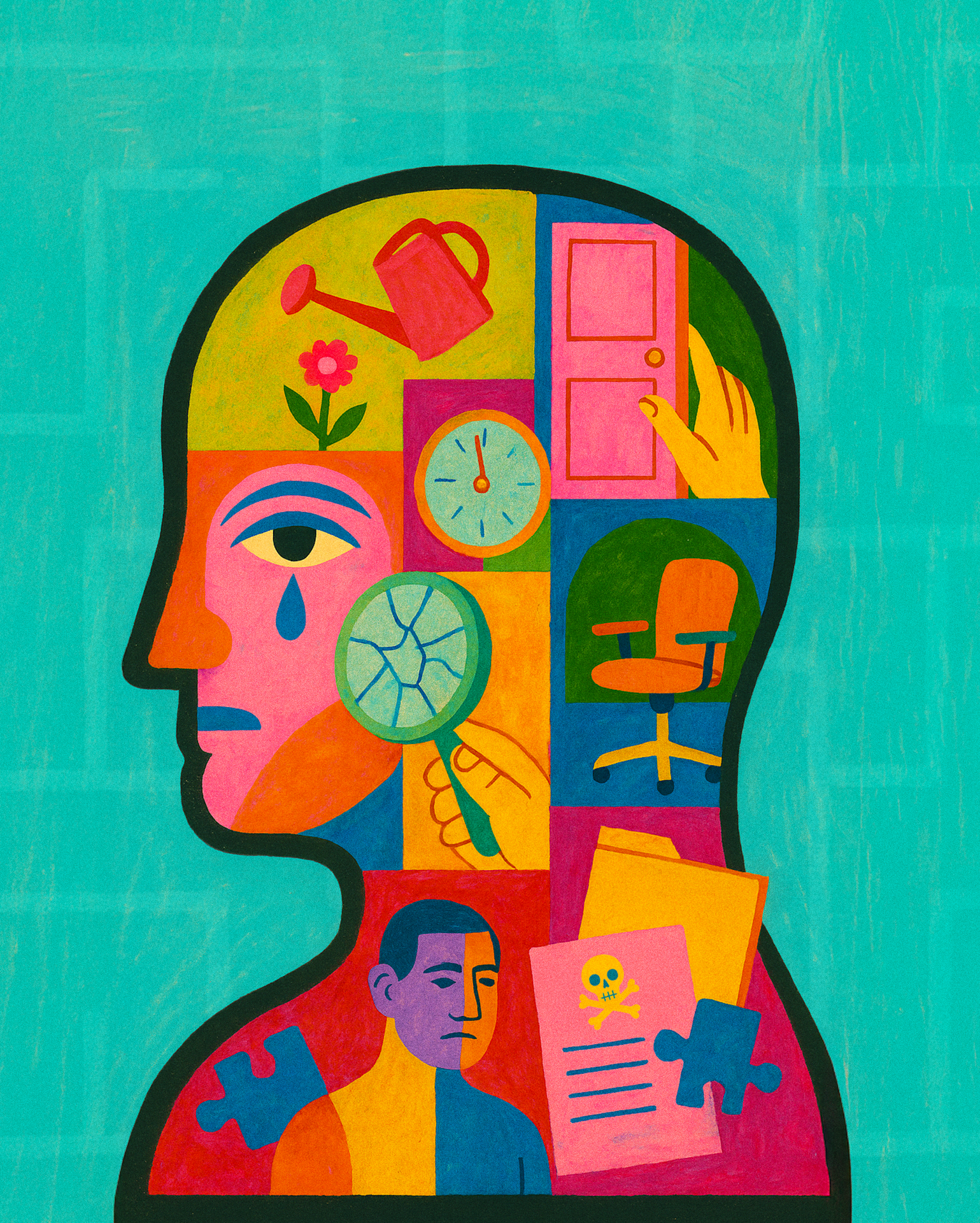 Proving Age Discrimination- person outline with images within the head